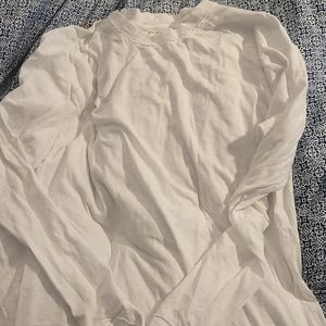 We the free plaiin white long sleeve
